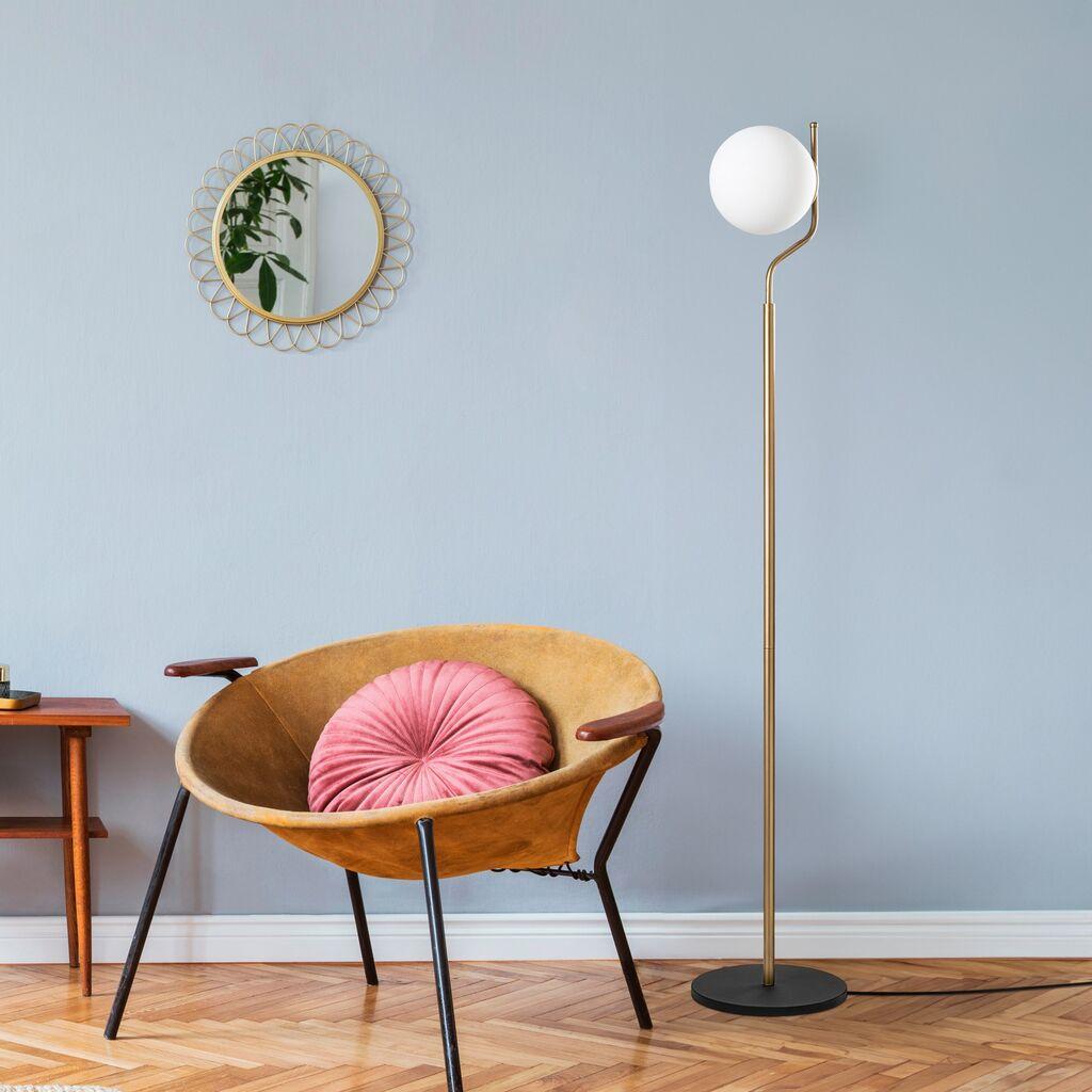 Подна ламба Opviq Tulip 13816, 30 x 30 x 168 cm, 250 cm кабел, E27, златни бои