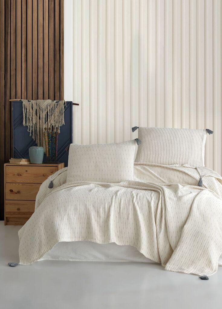 L'essentiel Maison Комплет Двојна прекривка Hermes, 240x260cm, бела