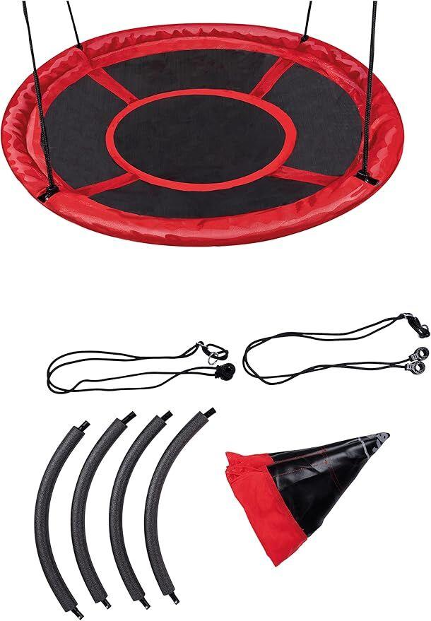 Нишалка гнездо - 110cm - до 150 kg - Црно/Црвено