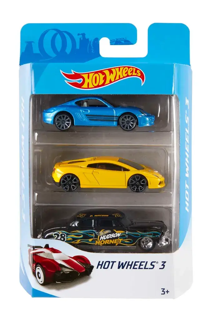 Hot Wheels Комплет 3 автомобилчиња 1:64