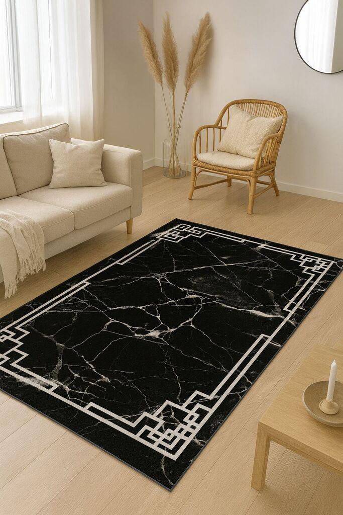 Тепих Conceptum Hypnose HM-CRP25-14, правоаголен, 160x230 см, црно-бел