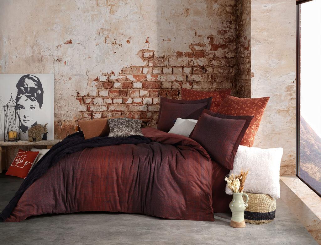Комплет постелнина L'essentiel Maison Double Tamir, 200x220 cm, Бордо