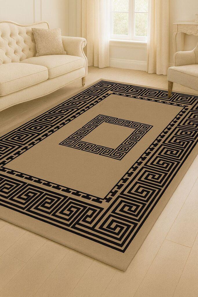 Концепт хипнозен тепих HM-CRP25-35, правоаголен, 180x280 cm, кафеаво-црн