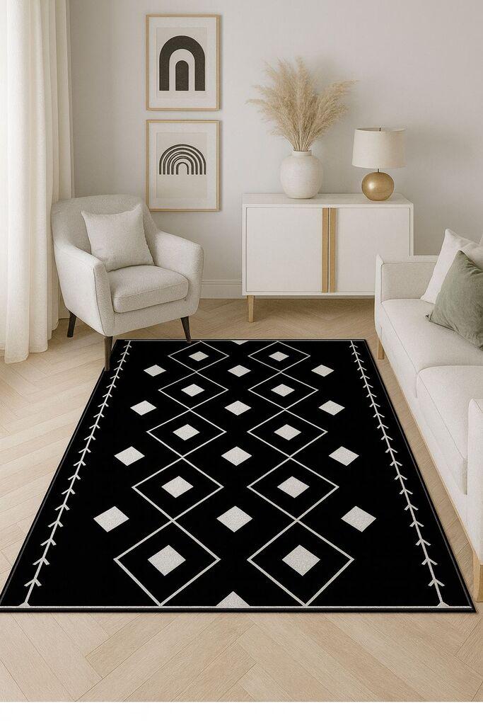 Тепих Conceptum Hypnose HM-CRP25-12, правоаголен, 160x230 см, црно-бел