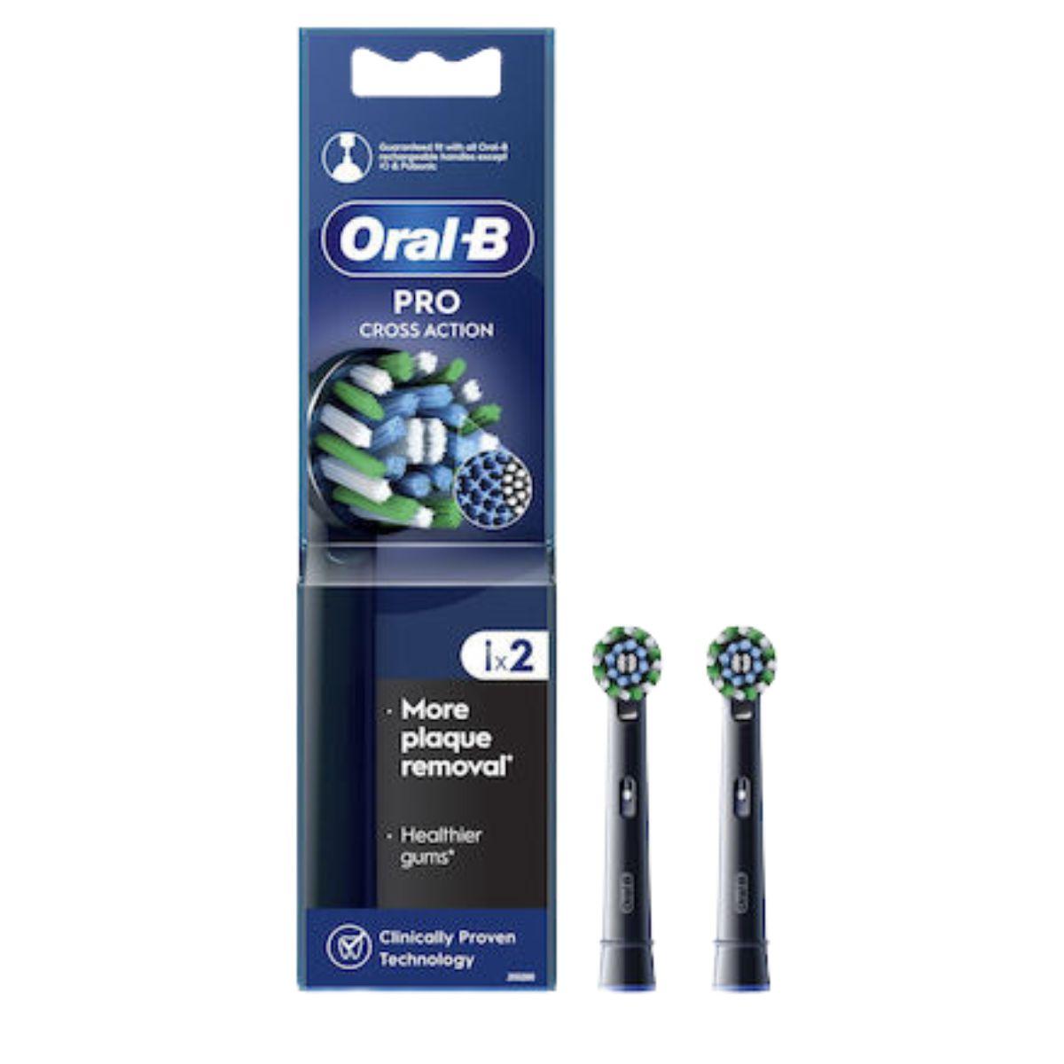 ORAL B Refill Cross Action Black  х 2 Заменски глави за електрична четка за заби
