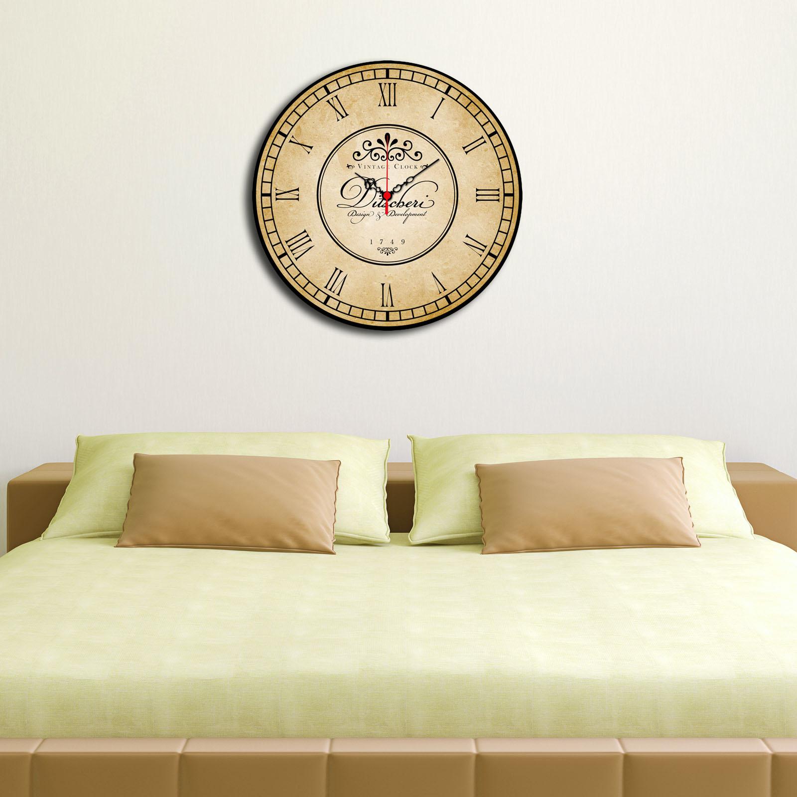 Wallity MDF dzиден часовник во боја 40 см