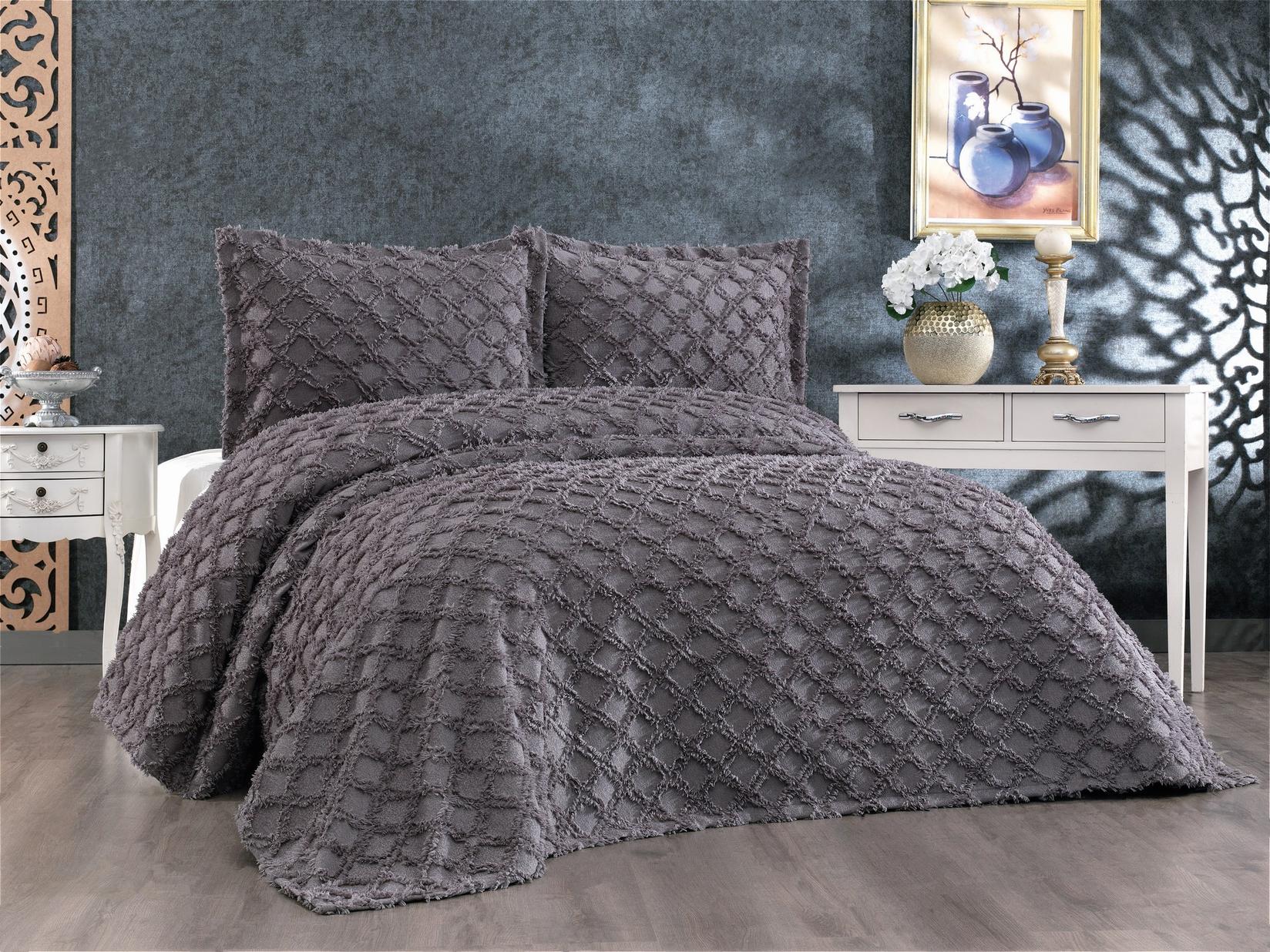 Комплет постелнина L'essentiel Maison за француски кревет Антрацит