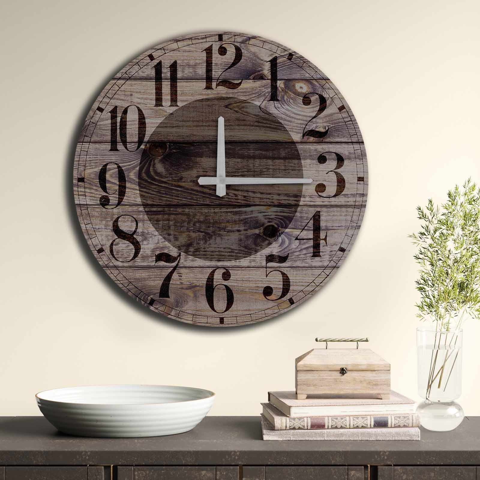 Wallity MDF dzиден часовник 50 см во боја