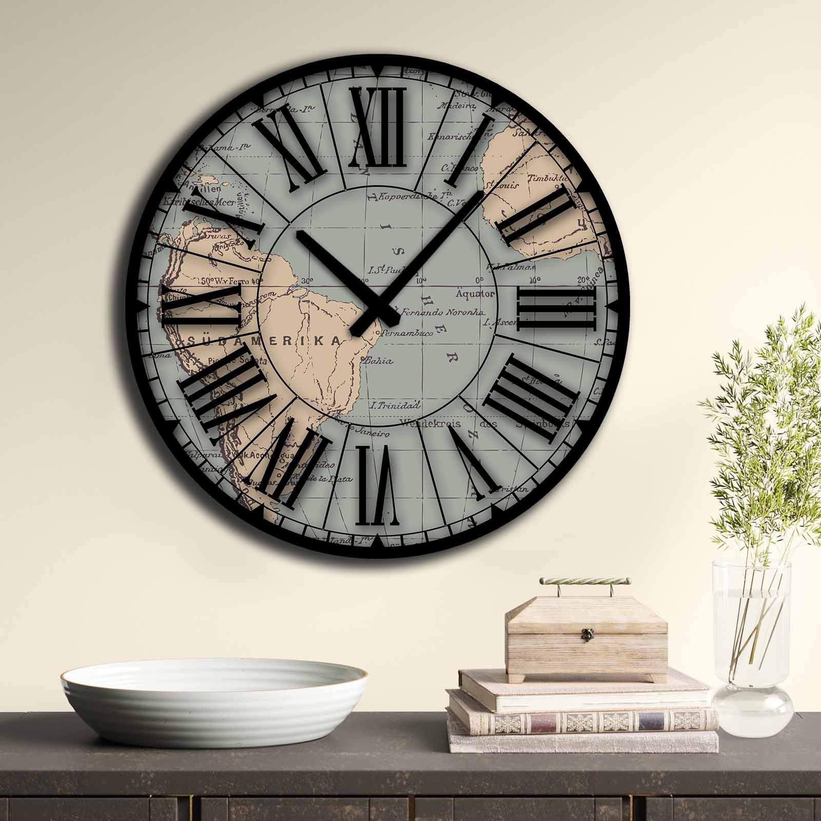 Wallity MDF dzиден часовник 50 см во боја