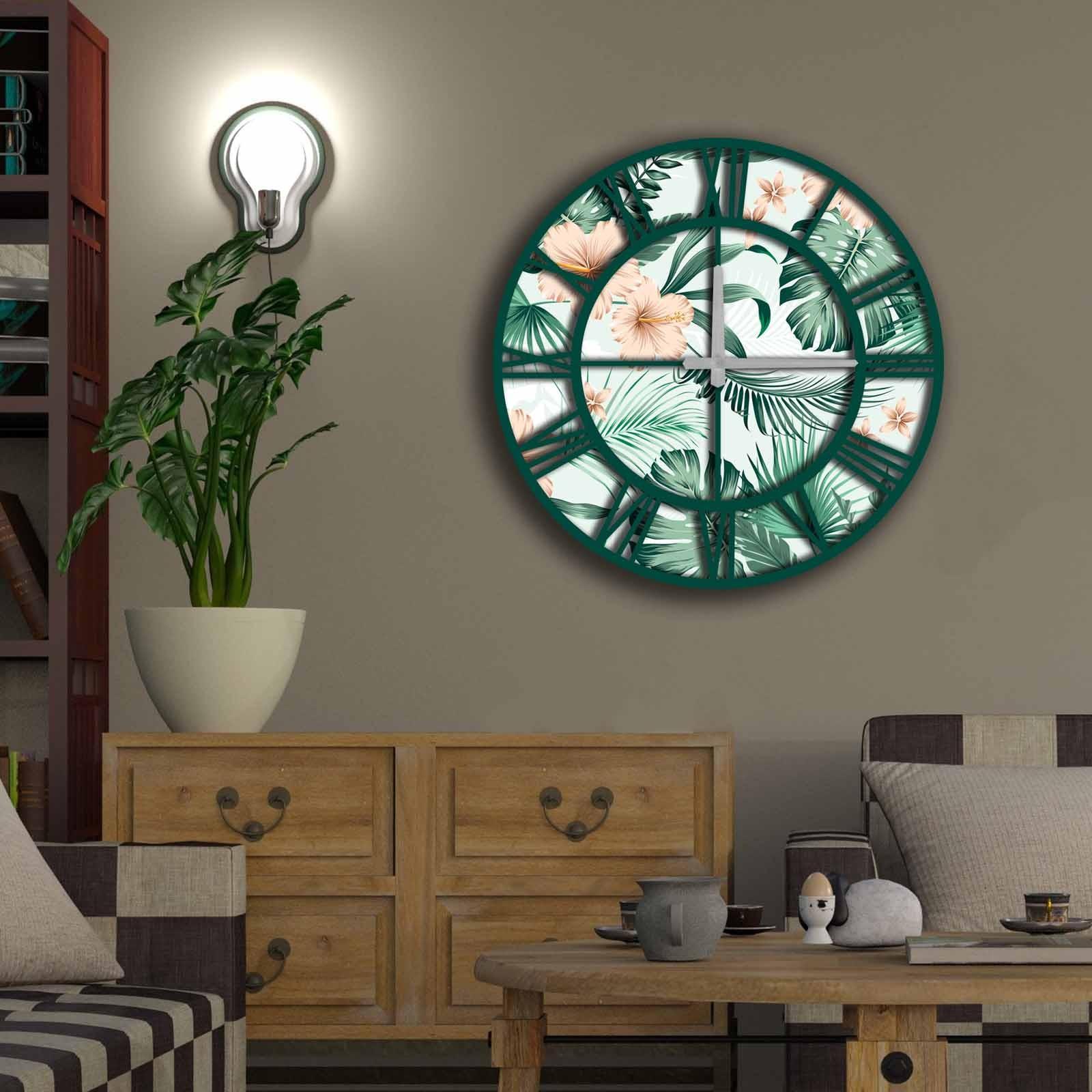 Wallity MDF dzиден часовник 50 см во боја