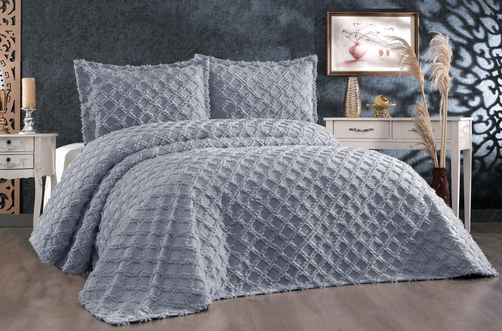 Комплет постелнина L'essentiel Maison за француски кревет во сива боја