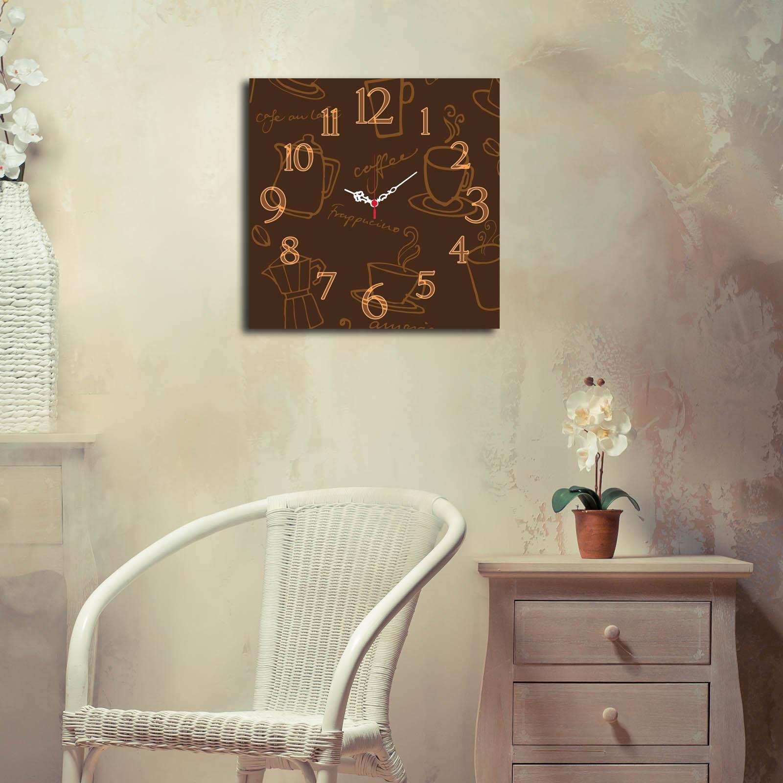 Wallity MDF dzиден часовник 40x40cm во боја