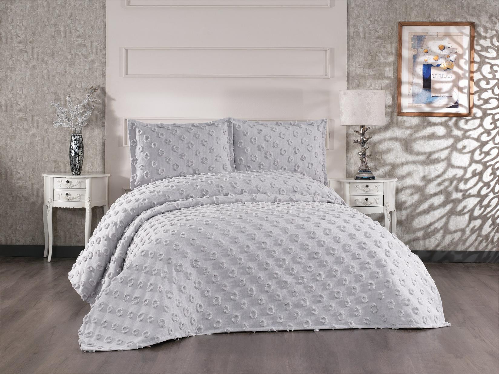 Комплет постелнина L'essentiel Maison за француски кревет во сива боја