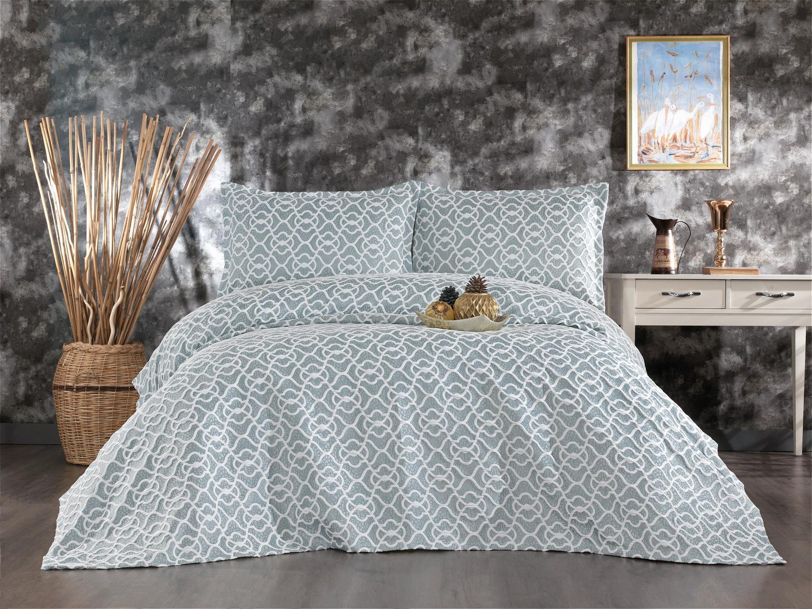 Комплет постелнина L'essentiel Maison за француски кревет во сива боја