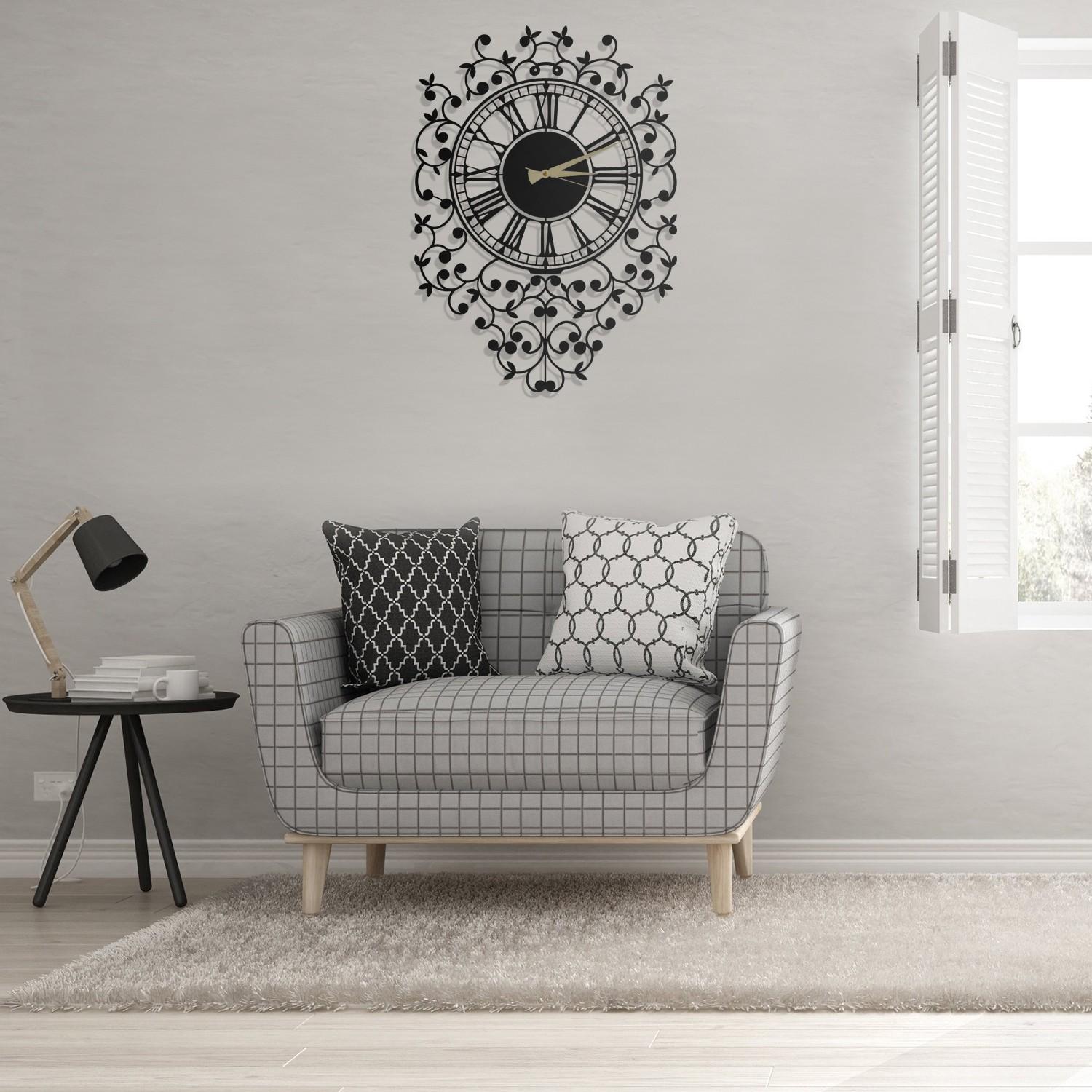 Wallity dzиден часовник 50x70 см црн