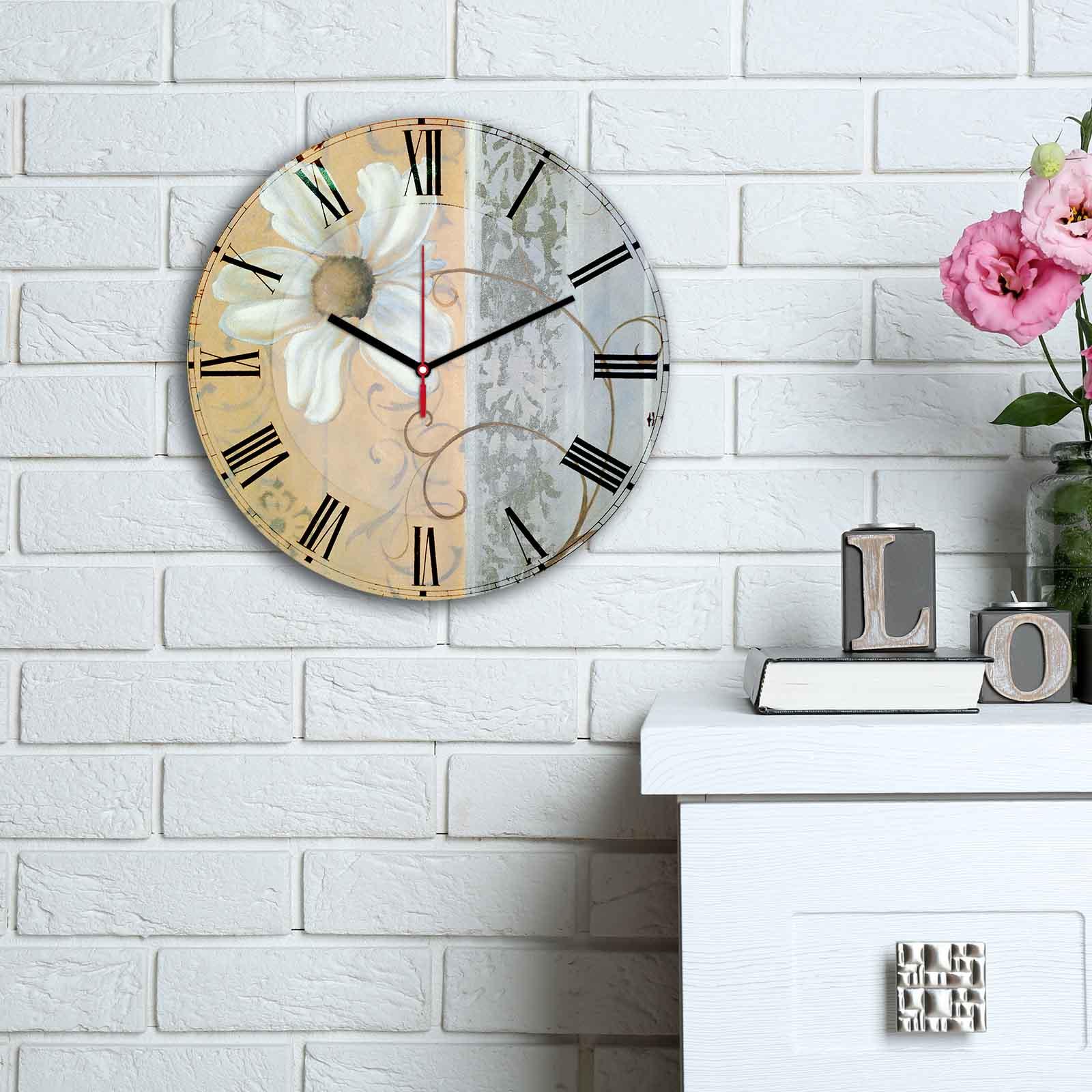 Wallity MDF dzиден часовник во боја 30 см