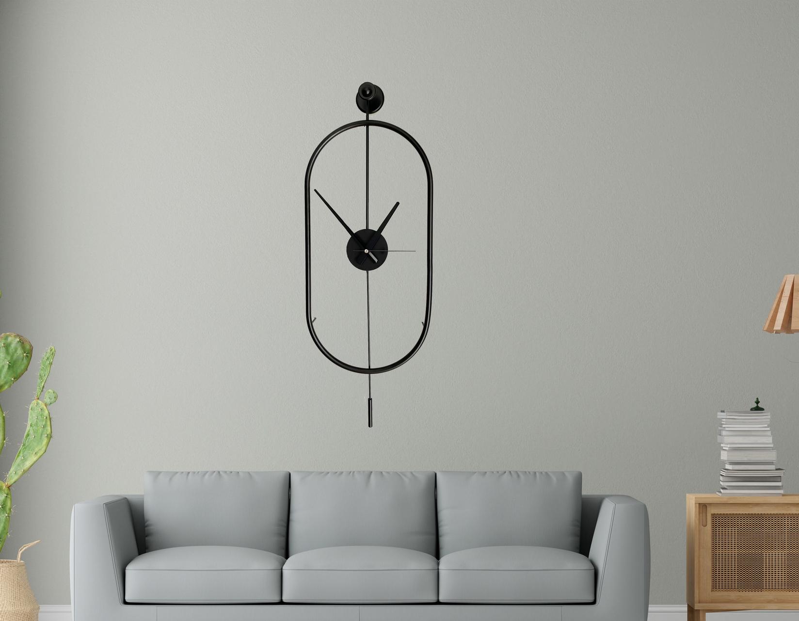 Wallity dzиден часовник 28x80x7 см, црн