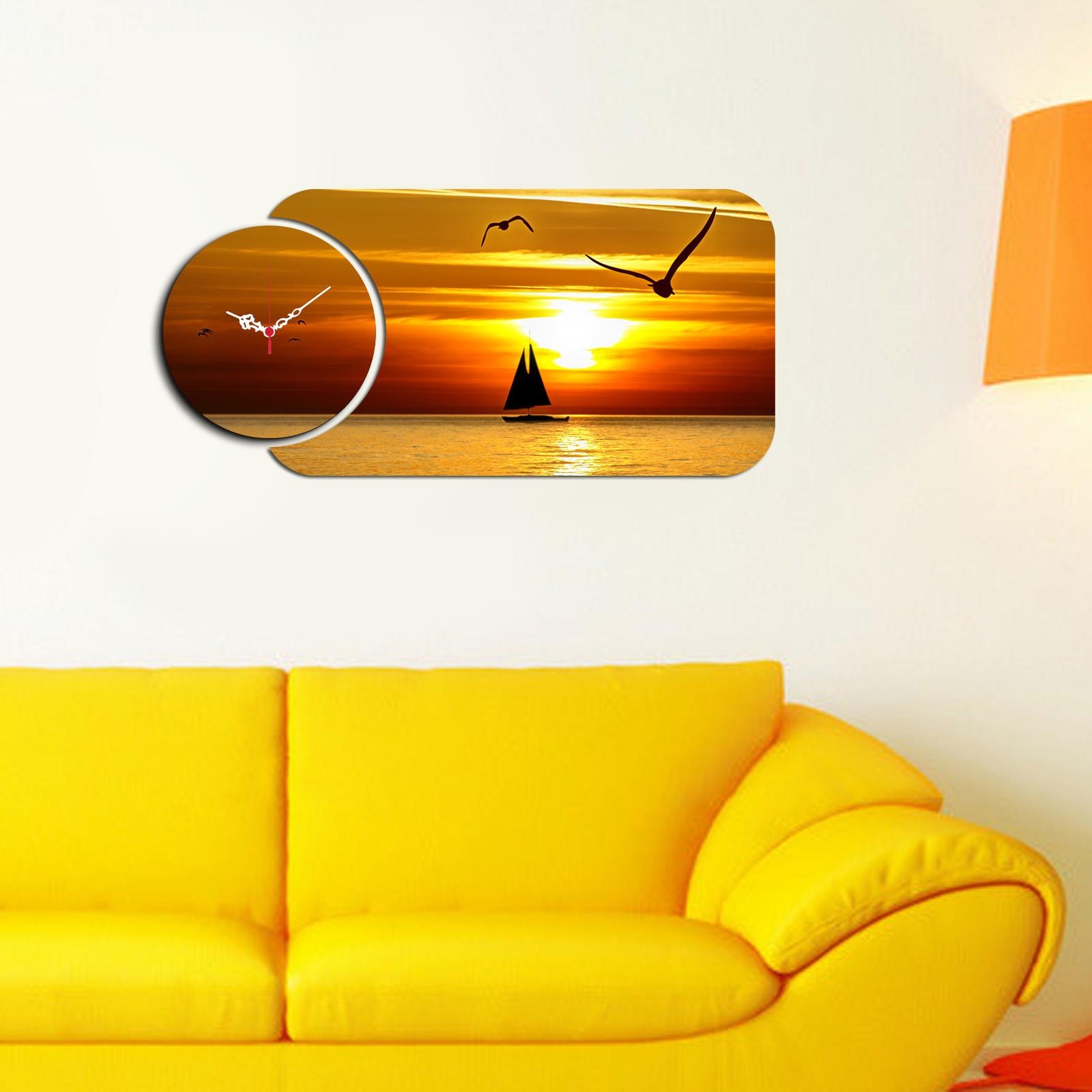 Wallity MDF dzиден часовник во 2 дела во боја