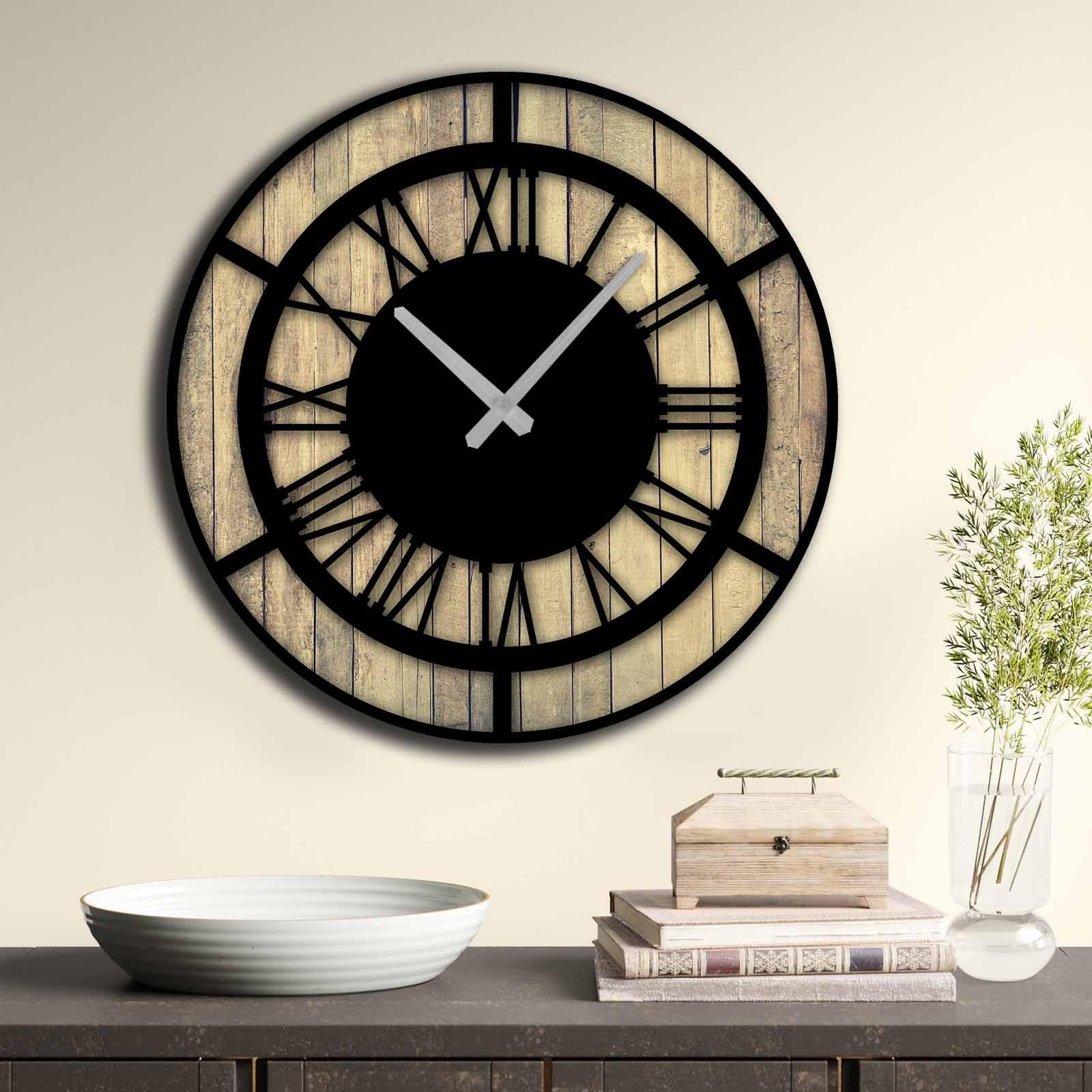 Wallity MDF dzиден часовник 50 см во боја