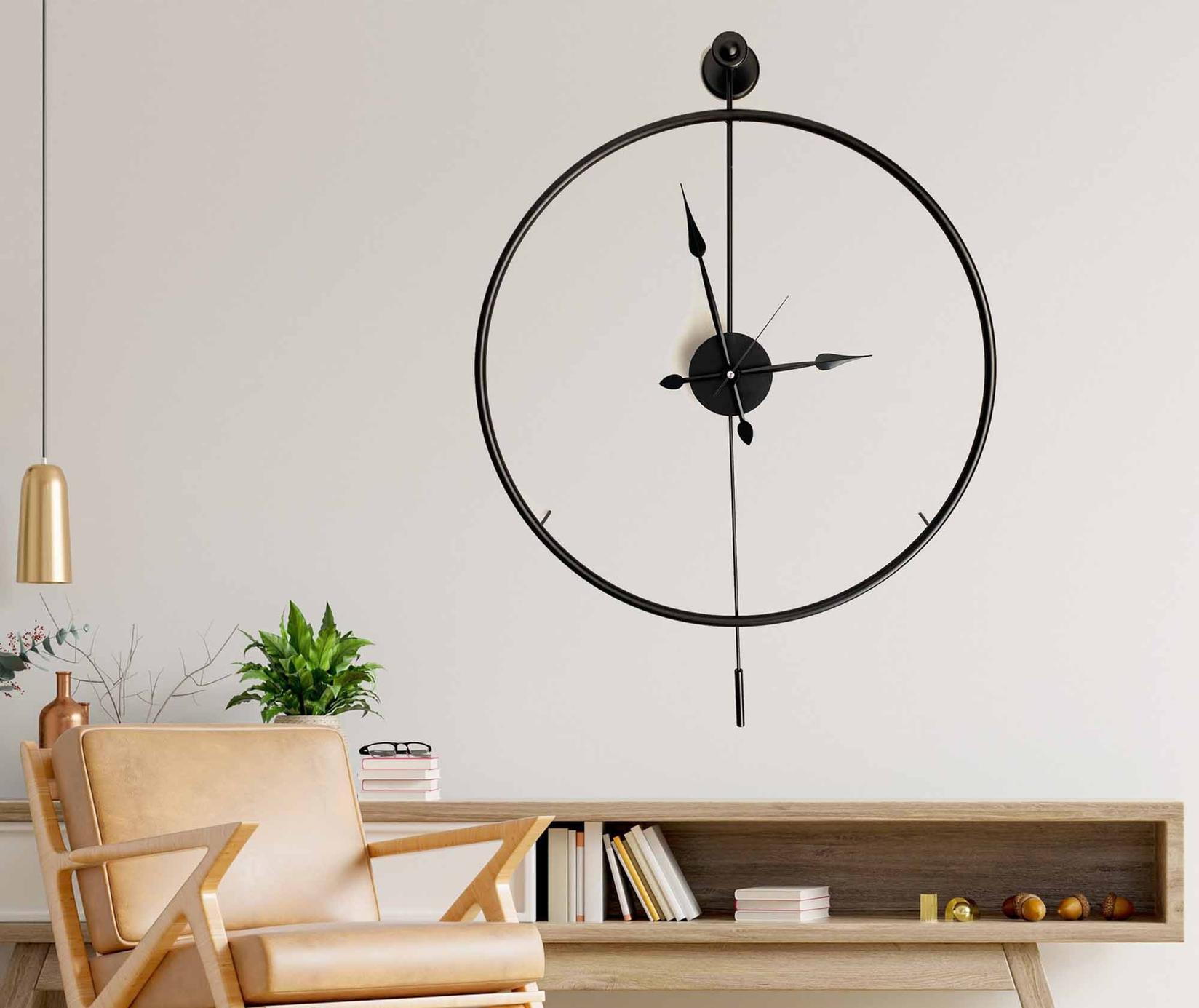 Wallity dzиден часовник 58x80x7 см, црн