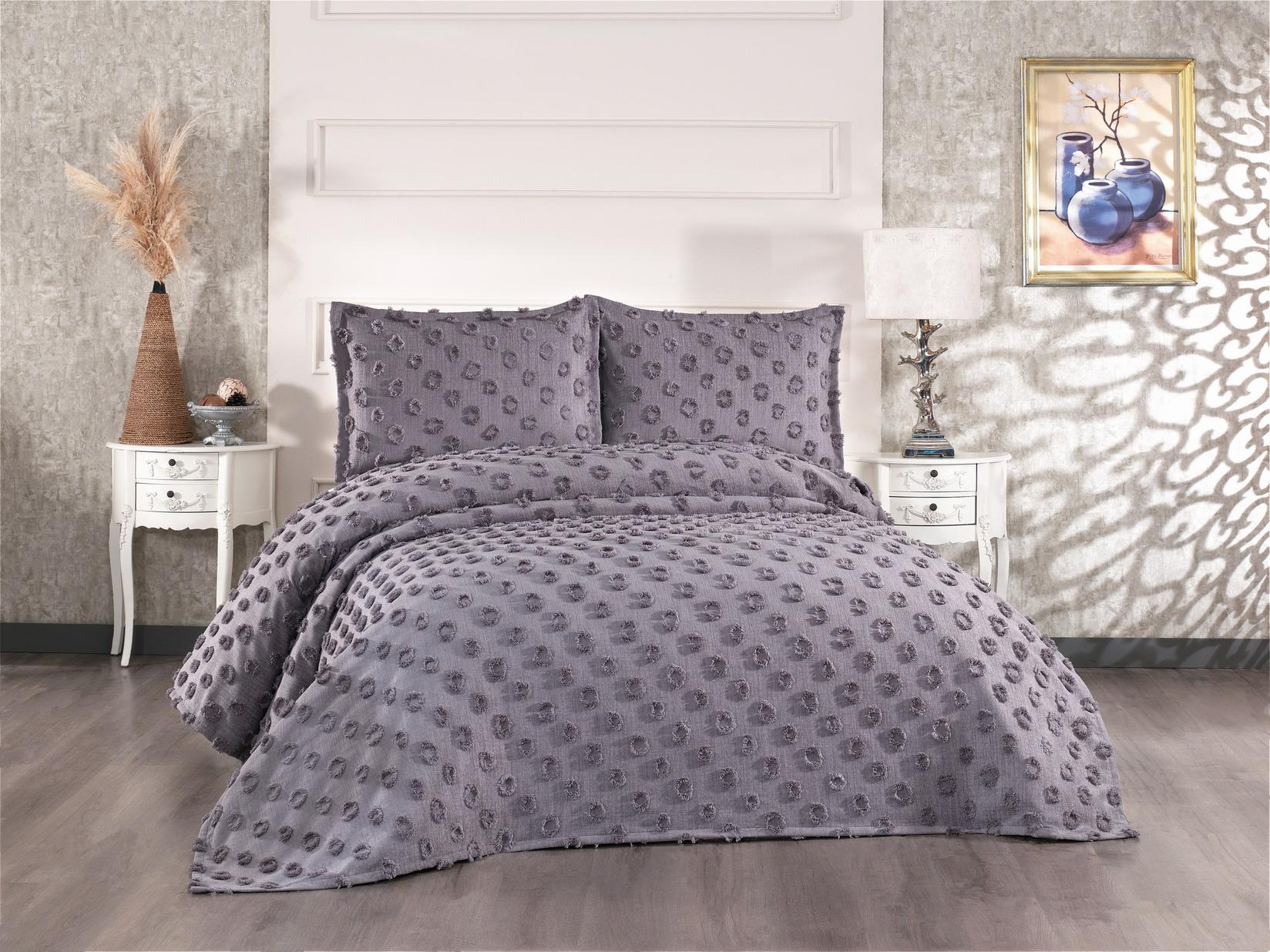 Комплет постелнина L'essentiel Maison за француски кревет Антрацит