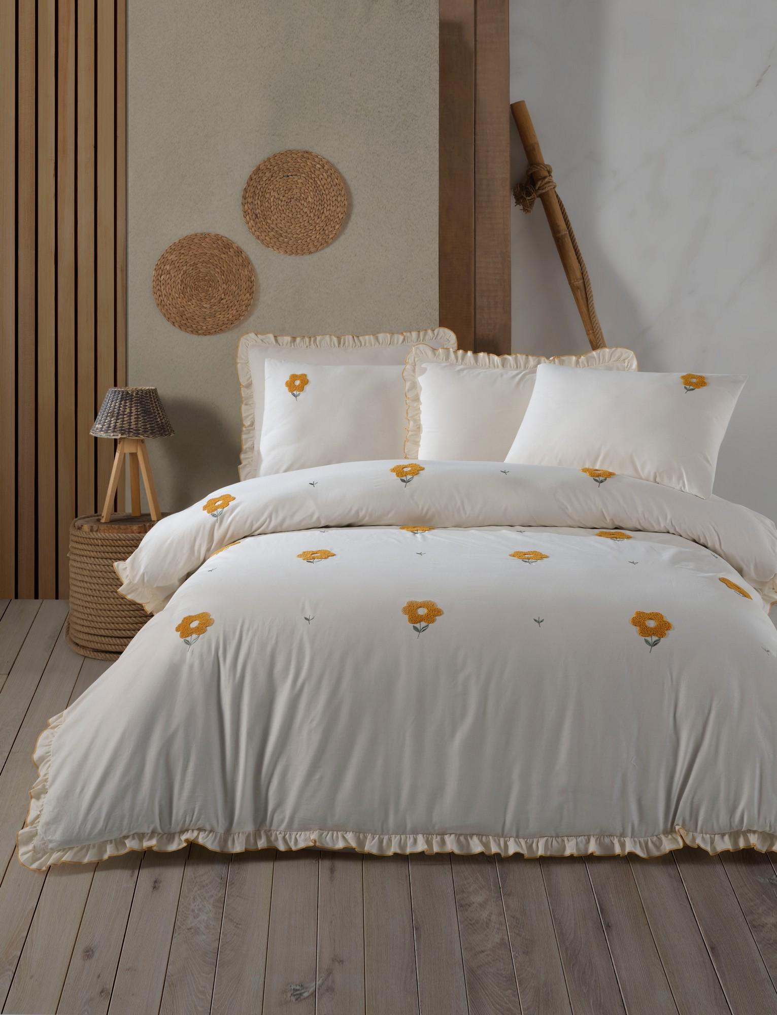 Комплет постелнина L'essentiel Maison за брачен кревет, жолта боја