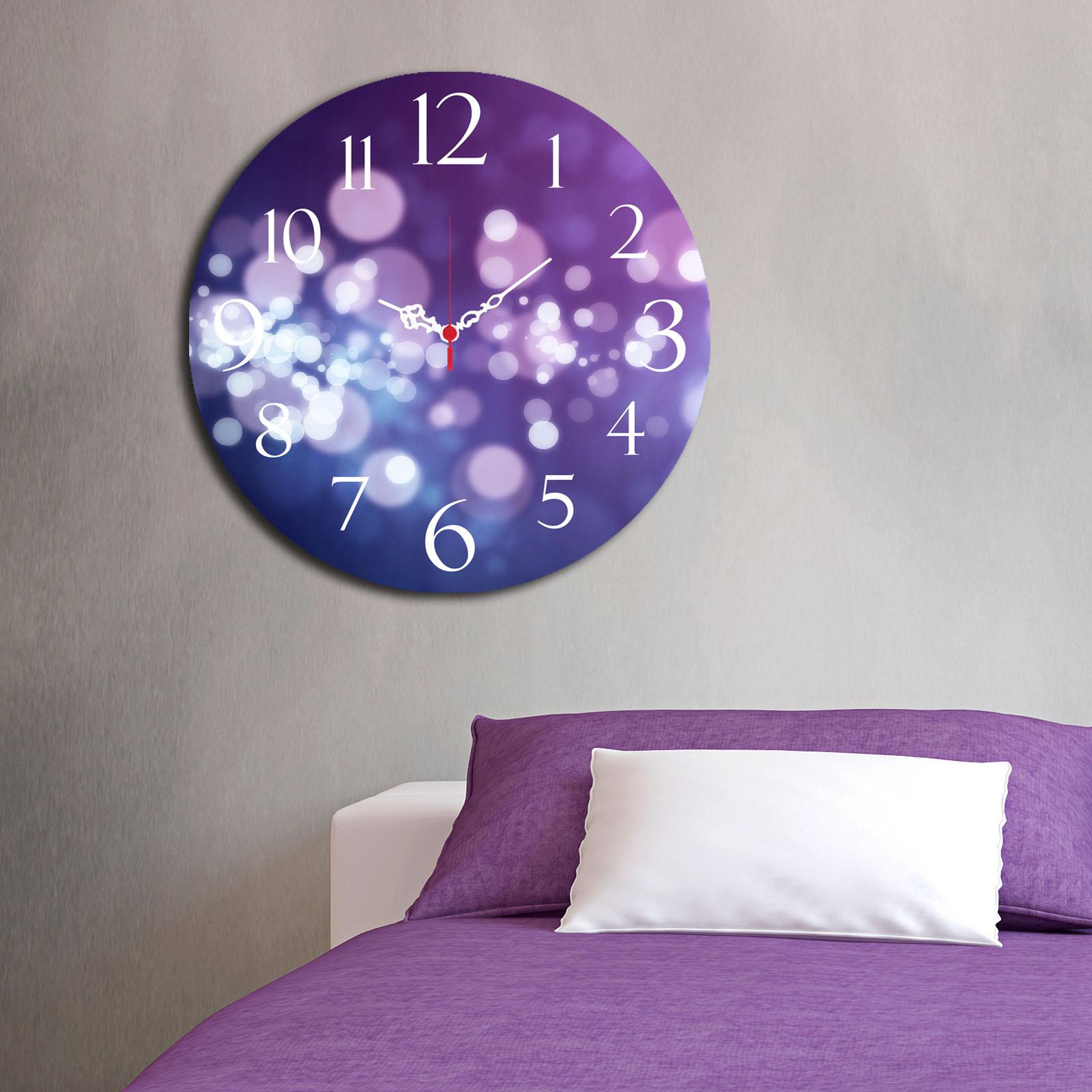 Wallity MDF dzиден часовник во боја 40 см