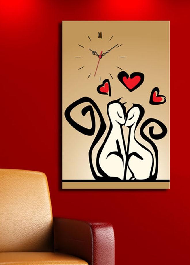 Wallity dzиден часовник 45x70cm во боја