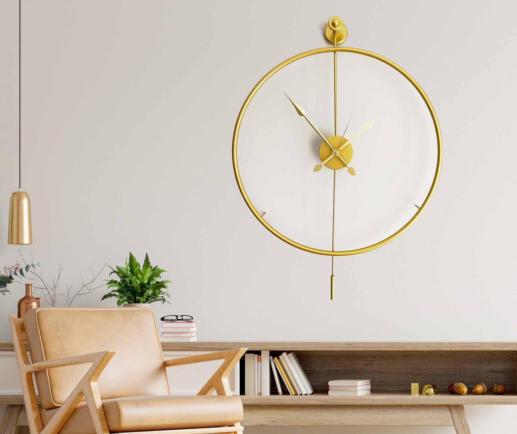 Wallity dzиден часовник 58x80x7 см, златен