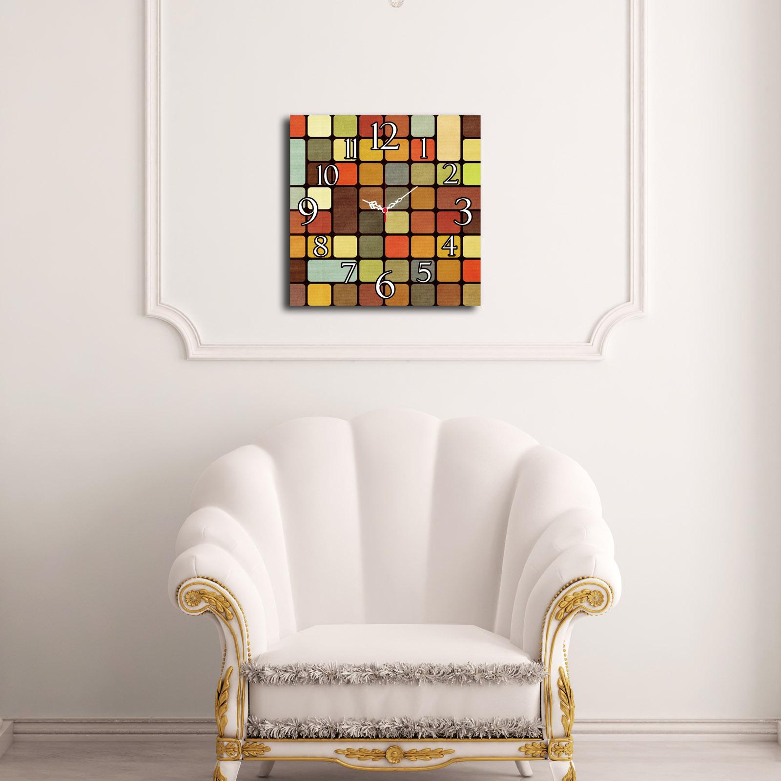 Wallity MDF dzиден часовник 40x40cm во боја