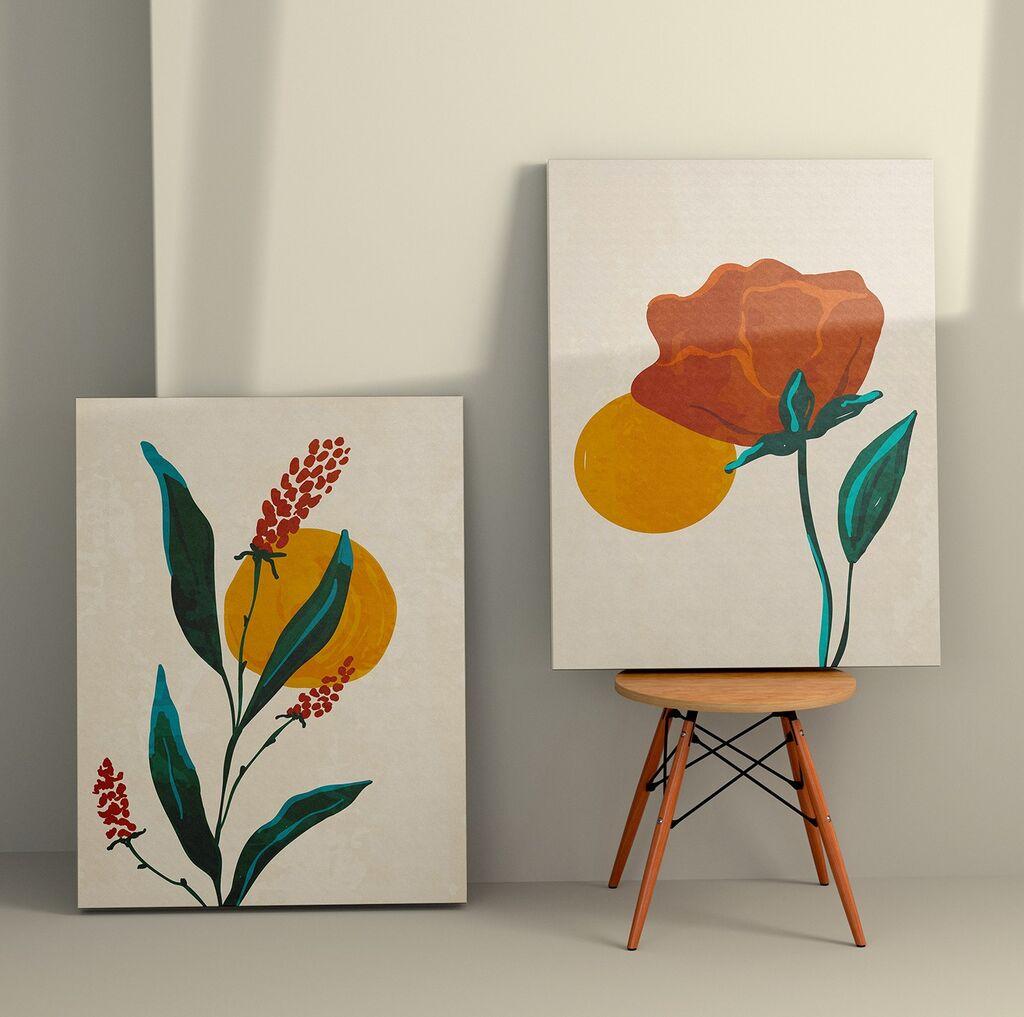 Wallity декорација за dzид 2KNV4286, 50 x 70 см, 2 парчиња