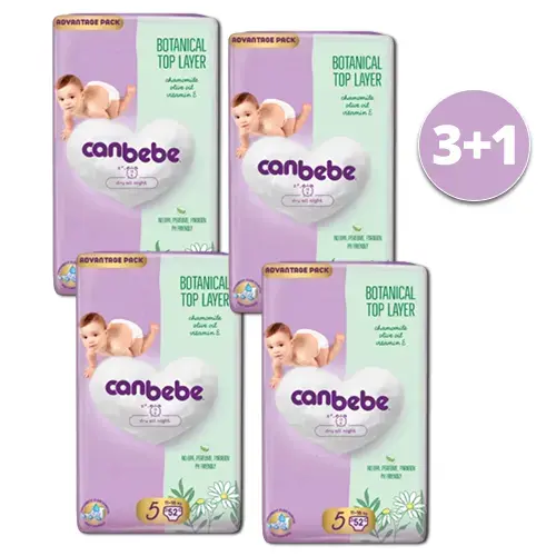 Canbebe 3+1 Пелени бр.5 / 52 / 11-16 kg