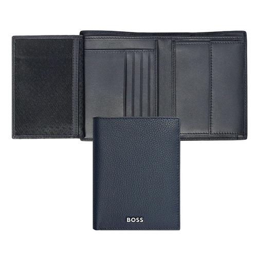 BOSS Паричник, Машки, Кожен, Boss, Classic Grained, Hlo416N, 12,5*9,5*2Цм, Сина