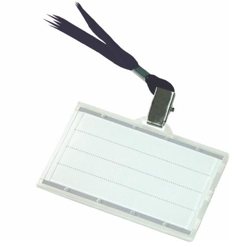 PBS Беџ, Со врвка, Легитимација, ПВЦ, 92х58мм, 8347001PL-01, Црна