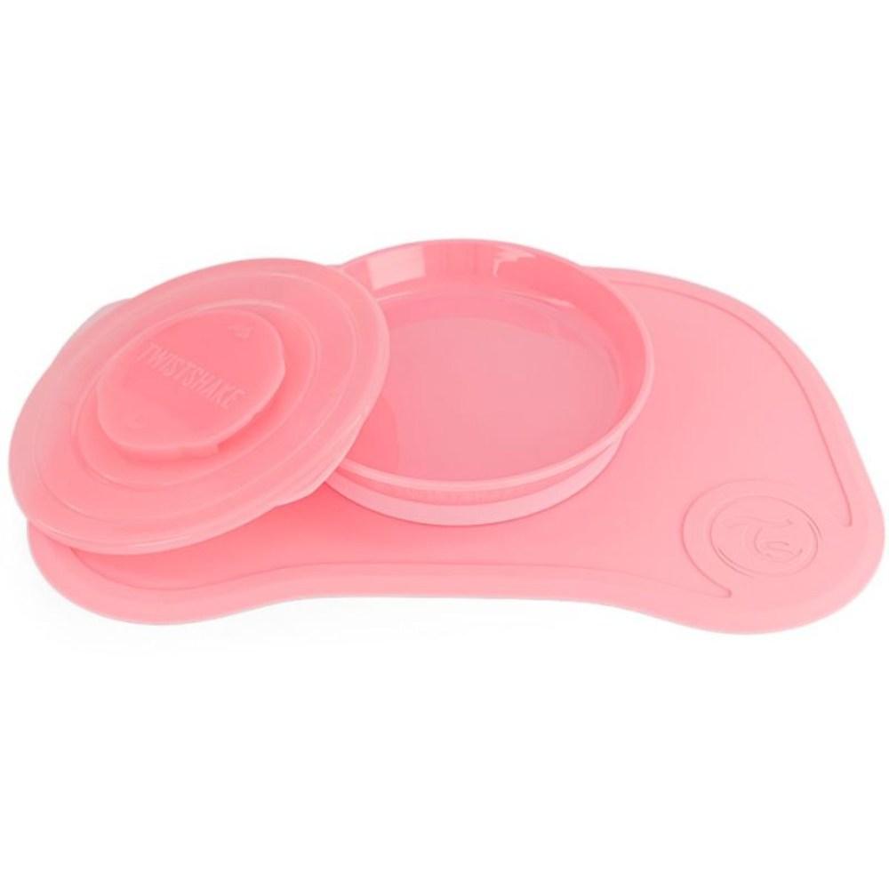 TWISTSHAKE Чинија со подлога која спречува лизгање розева ICK M