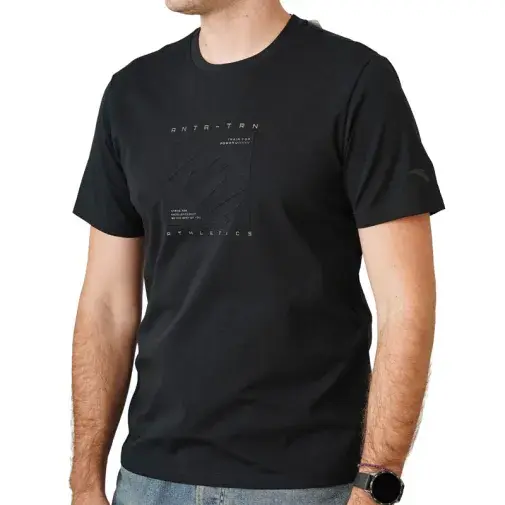 Машка маица Anta, црна, со SS шорцеви