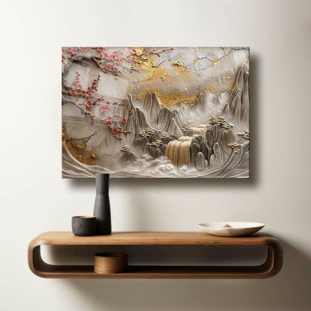 Wallxpert Декоративна слика на калено стакло Camtbl-064, 60 x 90 см, шарена