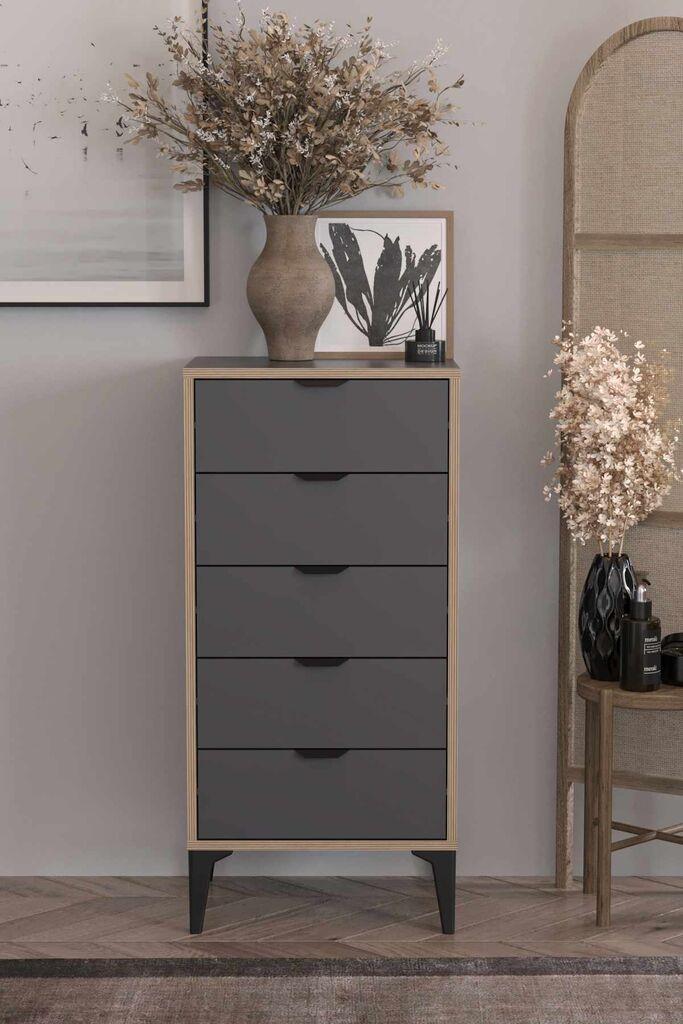 Комода Hanah Home Arden, 50 x 105 x 40 см, Антрацит