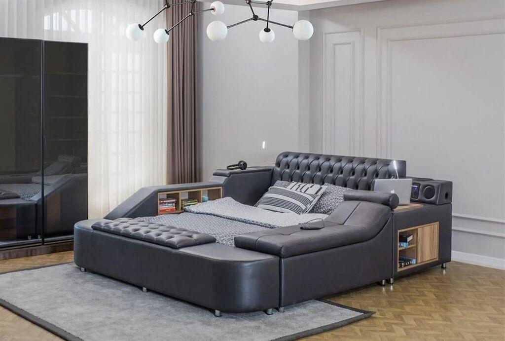 Подлога за кревет Hanah Home Dorwell Smart, 250 x 100 x 290 см, антрацит
