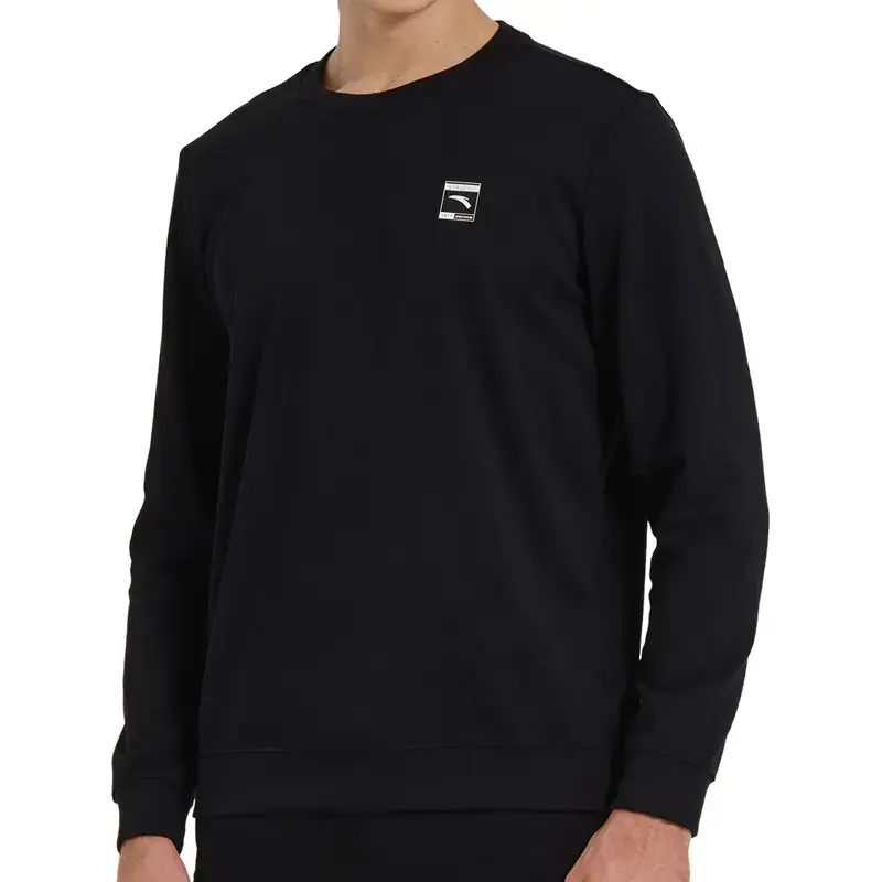 Машка дуксерка „Анта“, со тркалезен врат, црна