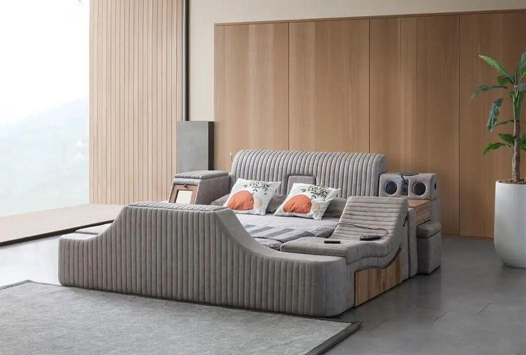 Hanah Home Sunshine Smart подлога за кревет, 250 x 100 x 290 см, кафеава