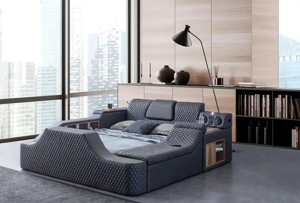 Hanah Home подлога за кревет Escape Smart, 240 x 100 x 290 см, црна