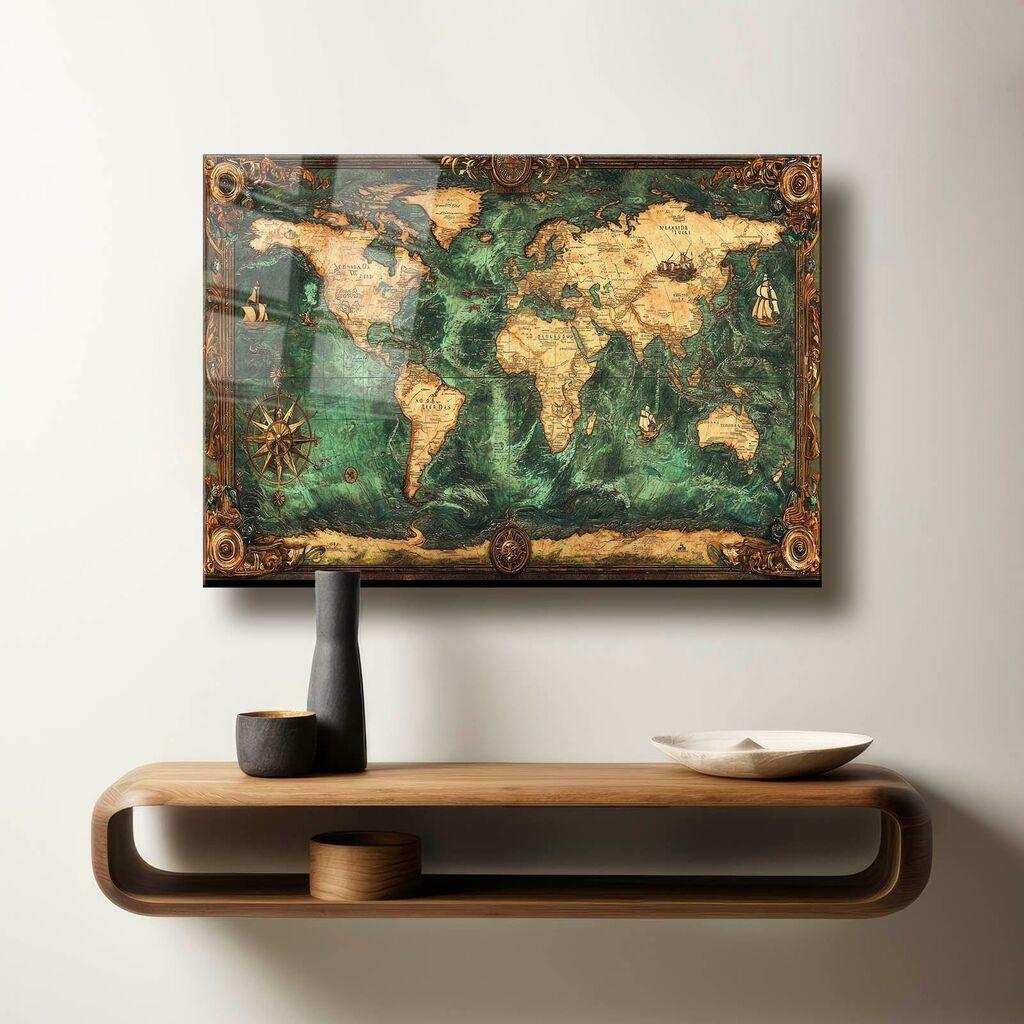 Wallxpert Декоративна слика на калено стакло Camtbl-002, 60 x 90 см, шарена