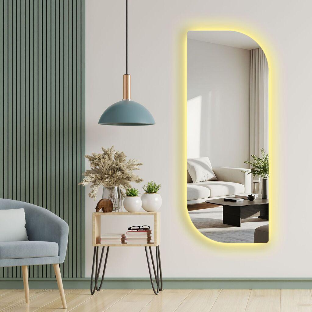 Огледало за дома Hanah со LED осветлување Ledayna-005, 52 x 135 см, шарено