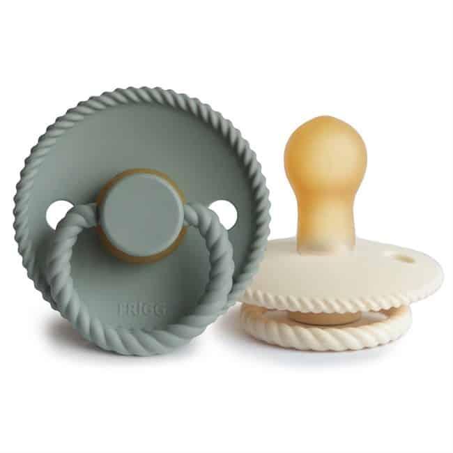 FRIGG Цуцли Rope 2 латекс 0-6 месеци крем/sage зелена