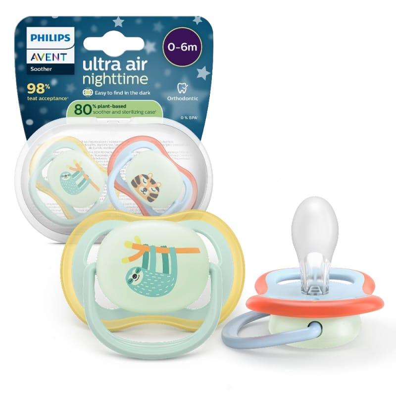 Philips Avent Цуцла Ultra Air ноќна маска 0-6м SCF376/24