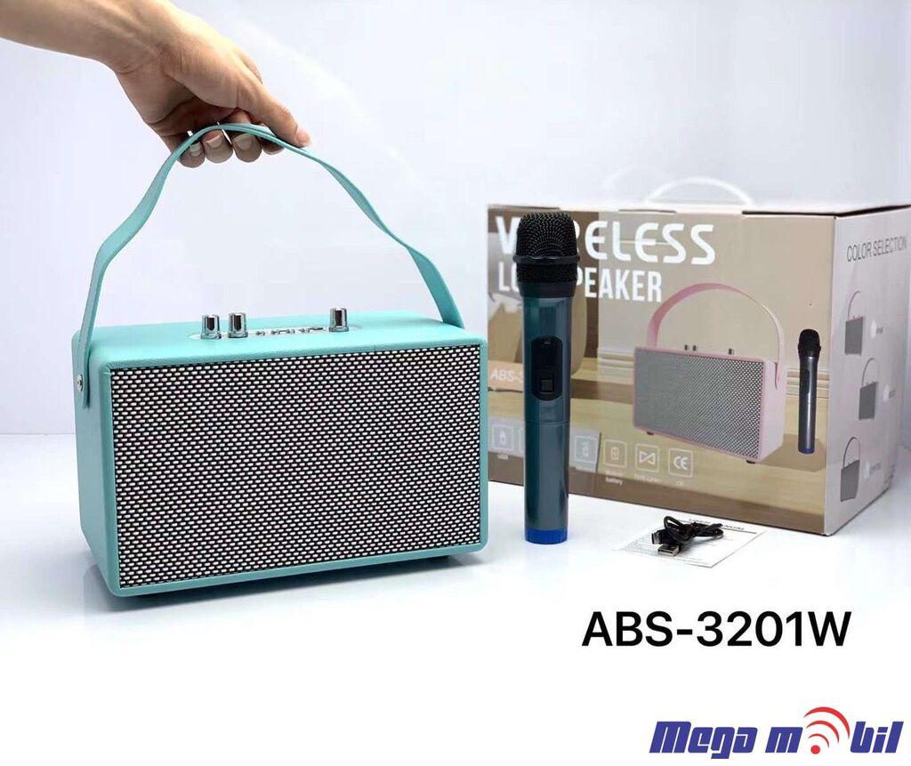 ABS Звучник Bluetooth Karaoke ABS-3201W, Син