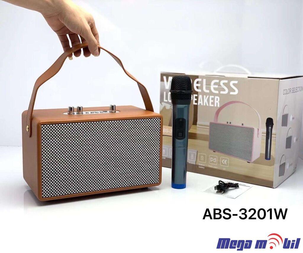 ABS Звучник Bluetooth Karaoke ABS-3201W, Кафеав