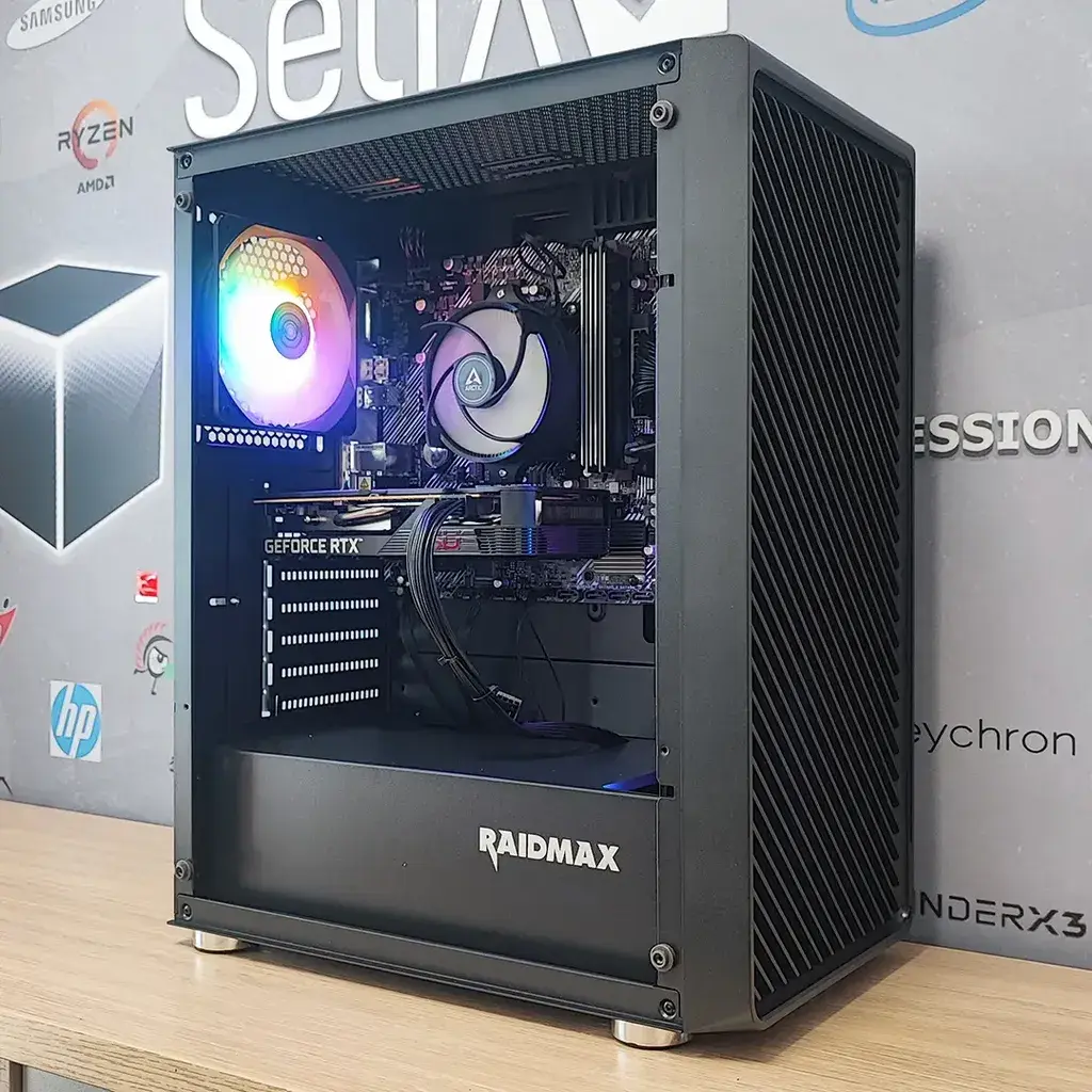 POWERCUBE Гејминг Компјутер G4150 Chimera G10 V3 Ryzen 5 5500 16GB 512GB SSD RTX 5050 8GB