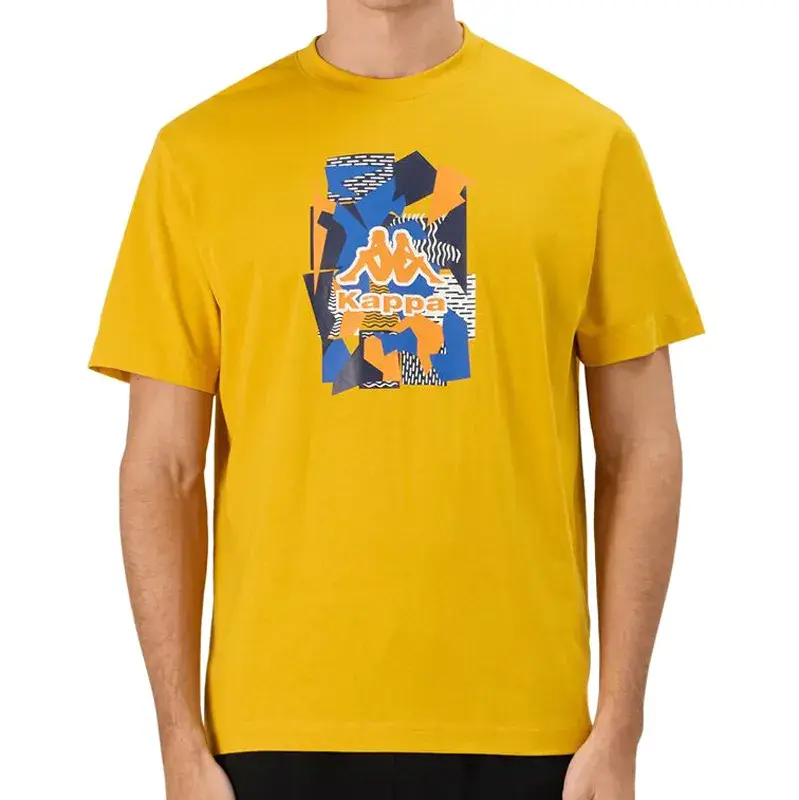 Машка маица Kappa со лого на Guoti, жолта
